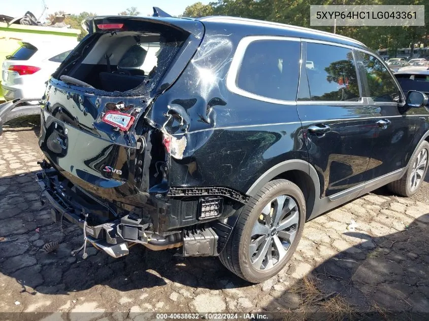 2020 Kia Telluride S VIN: 5XYP64HC1LG043361 Lot: 40638632