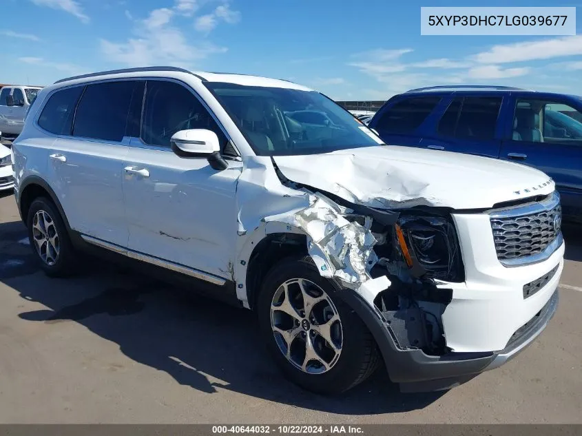 2020 Kia Telluride Ex VIN: 5XYP3DHC7LG039677 Lot: 40644032