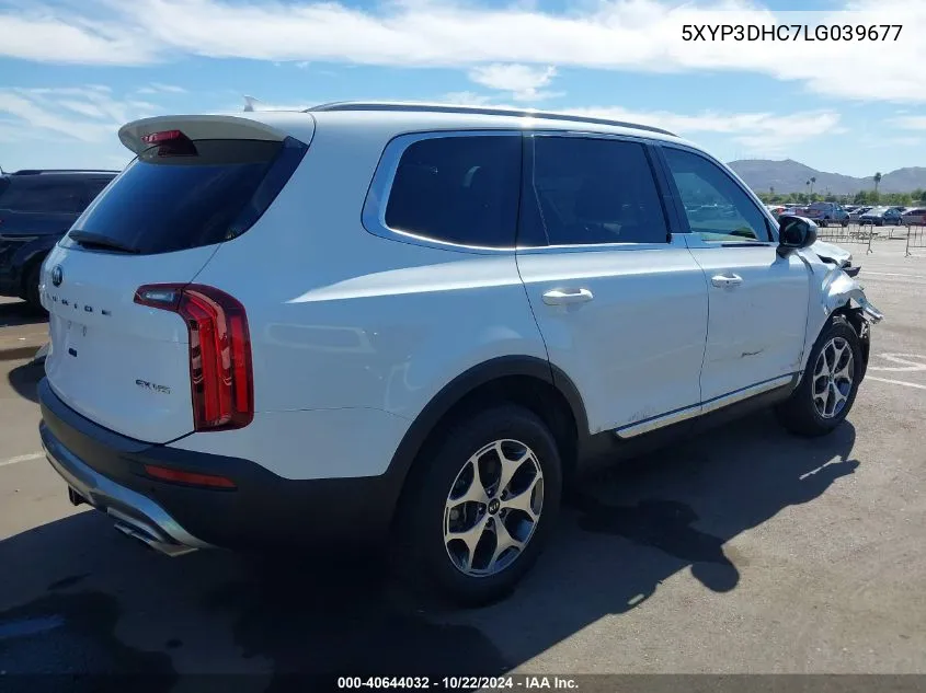 2020 Kia Telluride Ex VIN: 5XYP3DHC7LG039677 Lot: 40644032