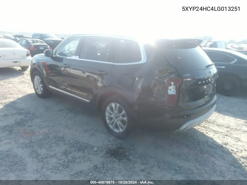 2020 Kia Telluride Lx VIN: 5XYP24HC4LG013251 Lot: 40676675