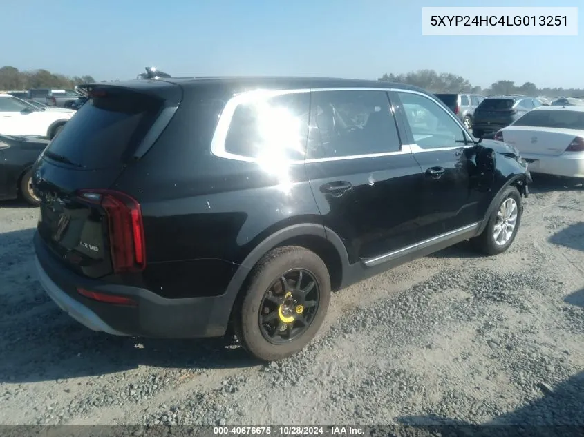 2020 Kia Telluride Lx VIN: 5XYP24HC4LG013251 Lot: 40676675