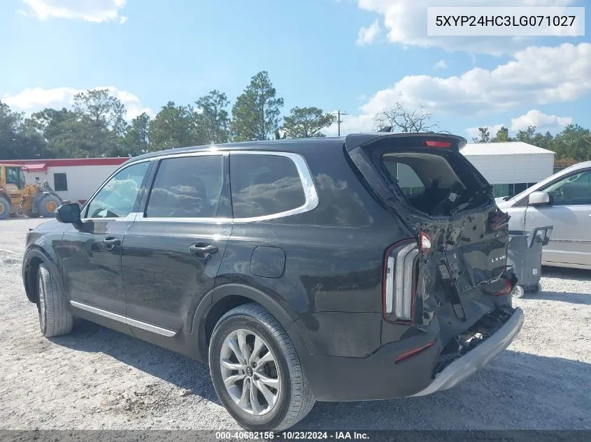 2020 Kia Telluride Lx VIN: 5XYP24HC3LG071027 Lot: 40682156