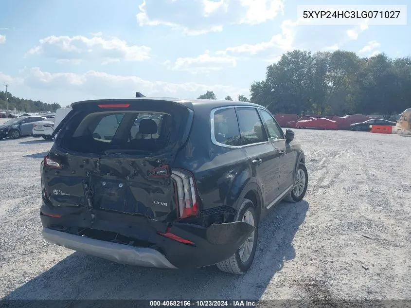 2020 Kia Telluride Lx VIN: 5XYP24HC3LG071027 Lot: 40682156