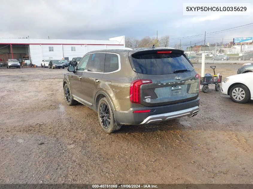 2020 Kia Telluride Sx VIN: 5XYP5DHC6LG035629 Lot: 40751065