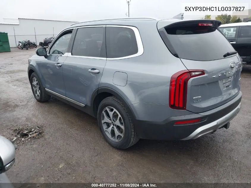 2020 Kia Telluride Ex VIN: 5XYP3DHC1LG037827 Lot: 40777252