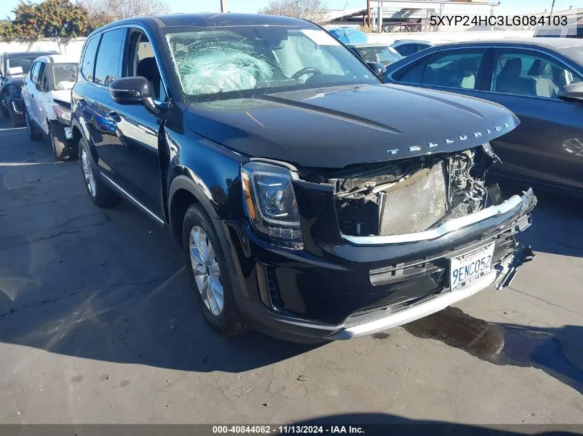 2020 Kia Telluride Lx VIN: 5XYP24HC3LG084103 Lot: 40844082