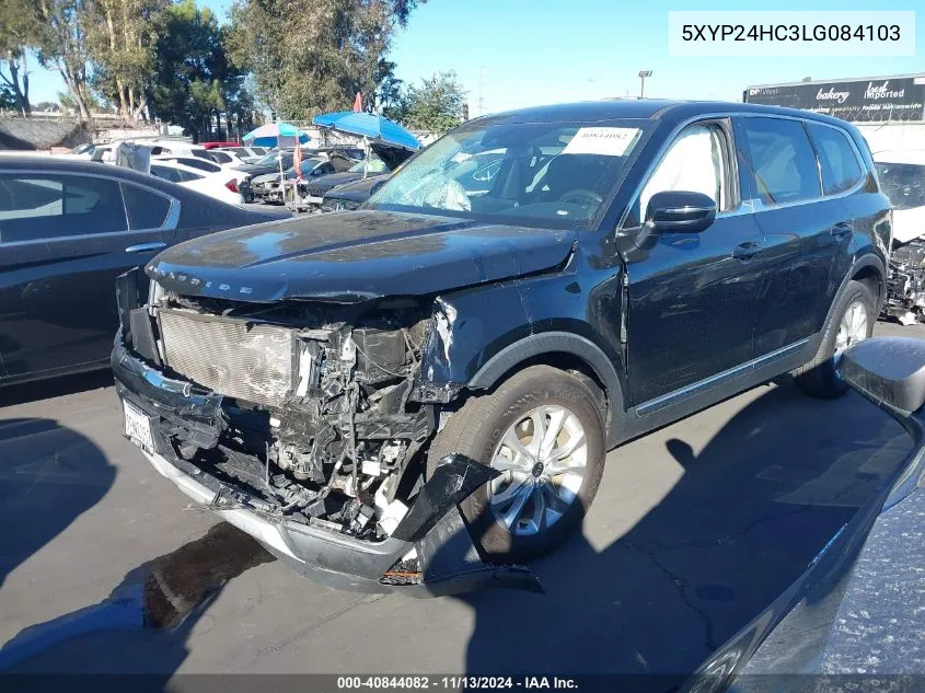 2020 Kia Telluride Lx VIN: 5XYP24HC3LG084103 Lot: 40844082