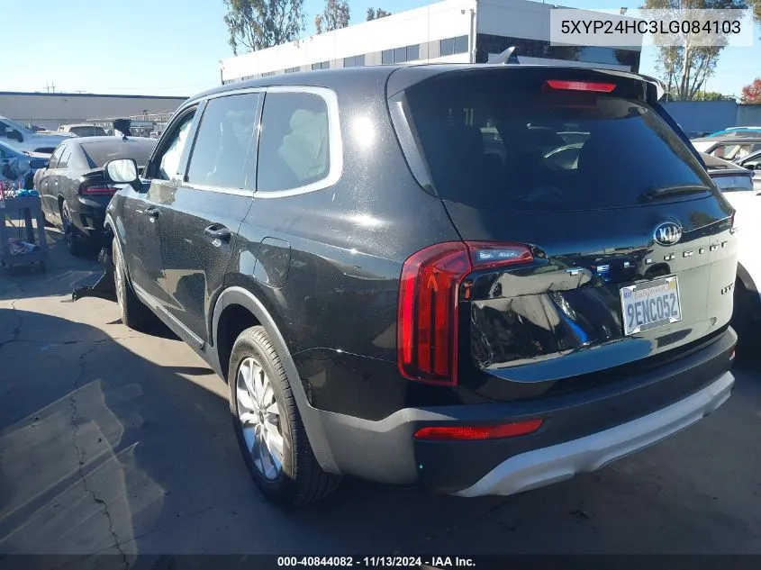 2020 Kia Telluride Lx VIN: 5XYP24HC3LG084103 Lot: 40844082