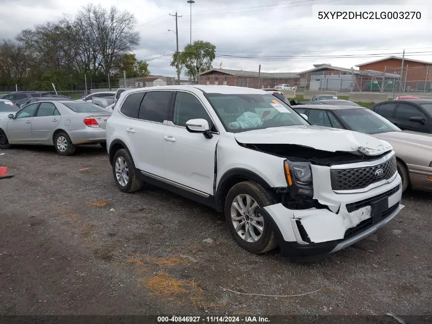 2020 Kia Telluride Lx VIN: 5XYP2DHC2LG003270 Lot: 40846927