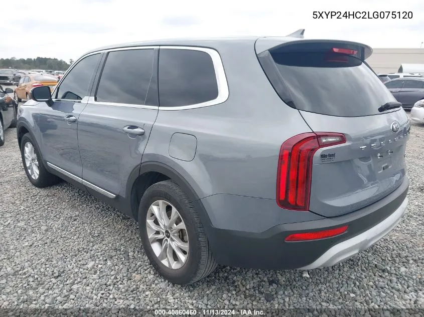 2020 Kia Telluride Lx VIN: 5XYP24HC2LG075120 Lot: 40860460