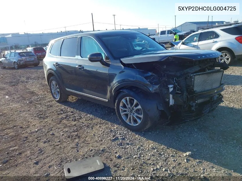 2020 Kia Telluride Lx VIN: 5XYP2DHC0LG004725 Lot: 40899227