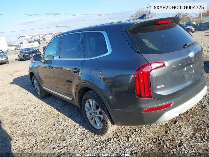 2020 Kia Telluride Lx VIN: 5XYP2DHC0LG004725 Lot: 40899227