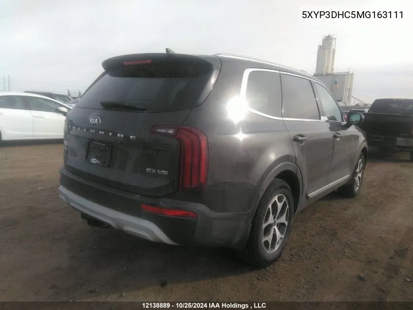 2021 Kia Telluride VIN: 5XYP3DHC5MG163111 Lot: 12138889