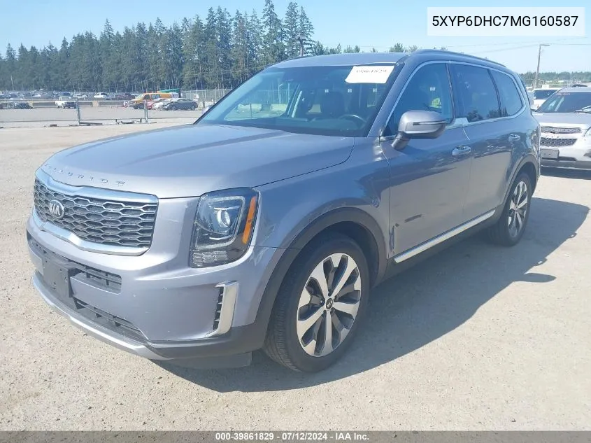 2021 Kia Telluride S VIN: 5XYP6DHC7MG160587 Lot: 39861829