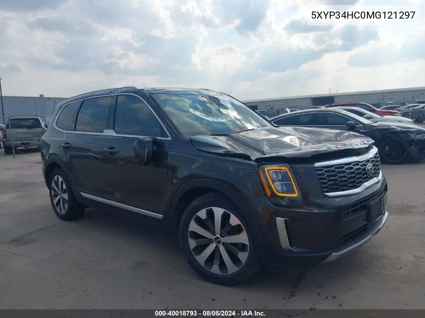 2021 Kia Telluride Ex VIN: 5XYP34HC0MG121297 Lot: 40018793