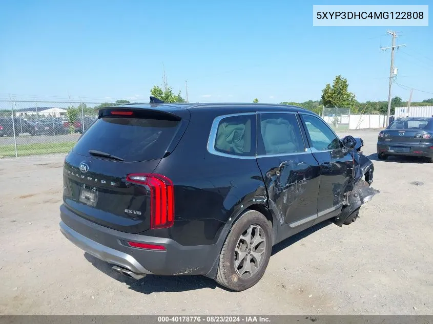 2021 Kia Telluride Ex VIN: 5XYP3DHC4MG122808 Lot: 40178776