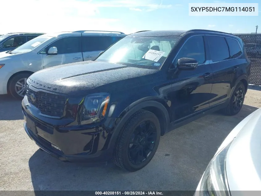 2021 Kia Telluride Sx VIN: 5XYP5DHC7MG114051 Lot: 40208151