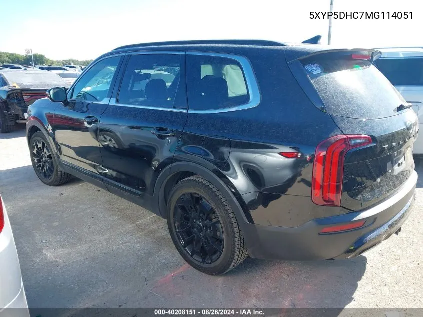 2021 Kia Telluride Sx VIN: 5XYP5DHC7MG114051 Lot: 40208151