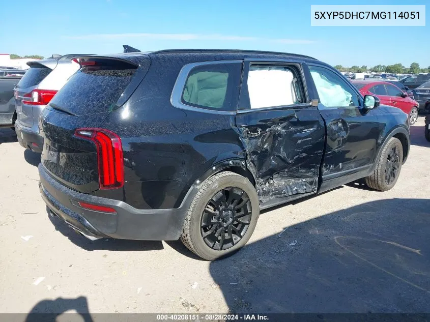 2021 Kia Telluride Sx VIN: 5XYP5DHC7MG114051 Lot: 40208151