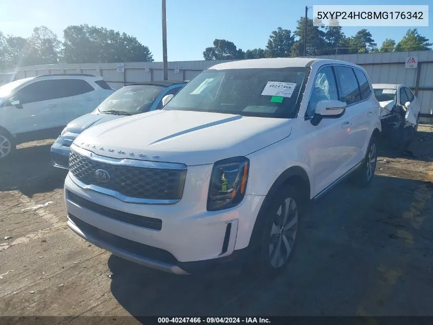 2021 Kia Telluride Lx VIN: 5XYP24HC8MG176342 Lot: 40247466