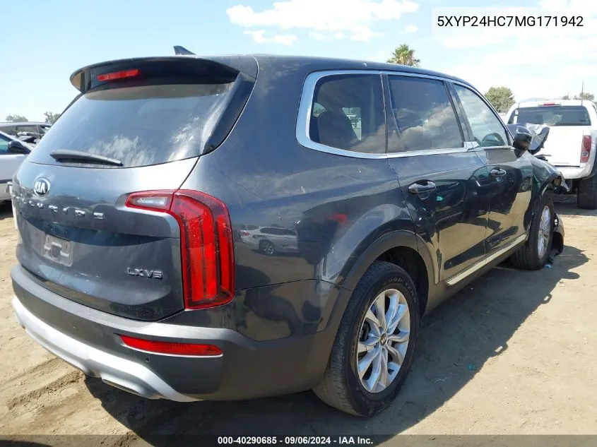 5XYP24HC7MG171942 2021 Kia Telluride Lx