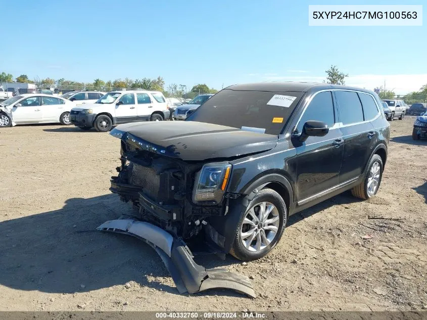 2021 Kia Telluride Lx VIN: 5XYP24HC7MG100563 Lot: 40332750