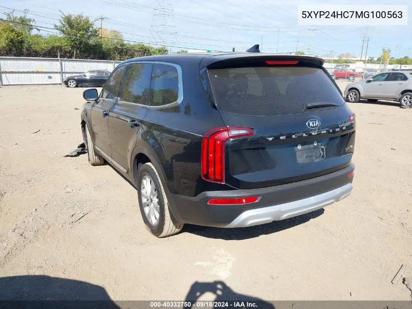 2021 Kia Telluride Lx VIN: 5XYP24HC7MG100563 Lot: 40332750