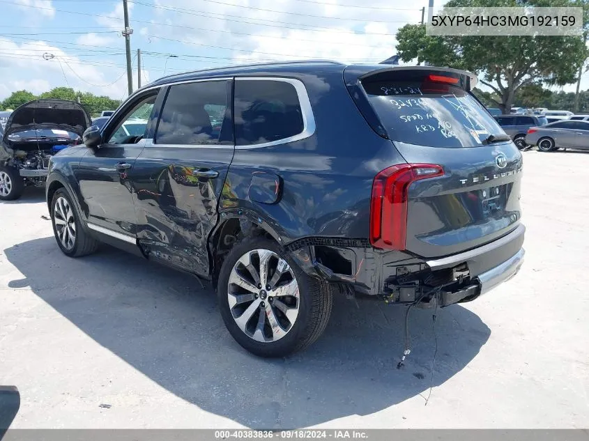 2021 Kia Telluride S VIN: 5XYP64HC3MG192159 Lot: 40383836