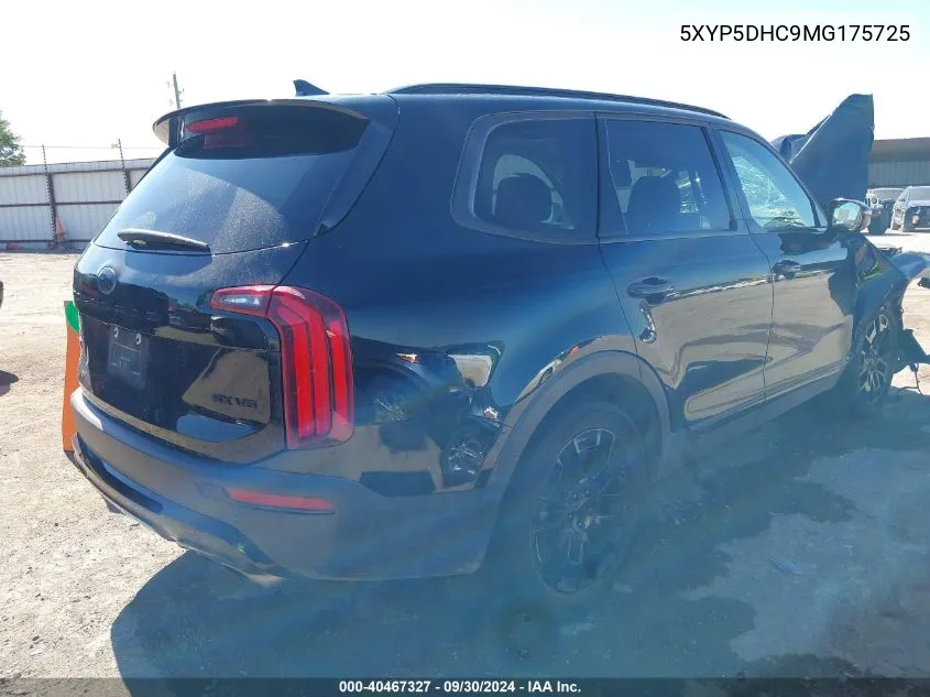 2021 Kia Telluride Sx VIN: 5XYP5DHC9MG175725 Lot: 40467327