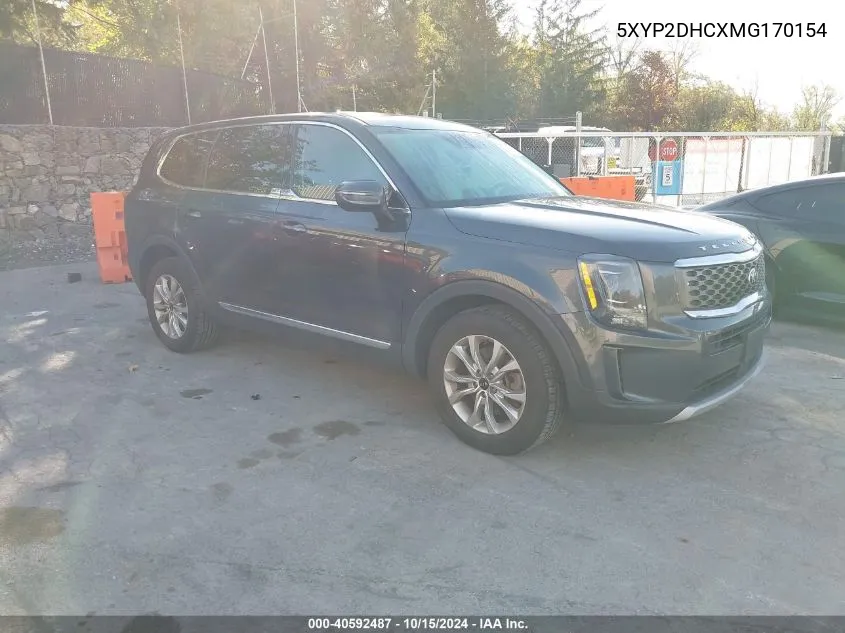 2021 Kia Telluride Lx VIN: 5XYP2DHCXMG170154 Lot: 40592487