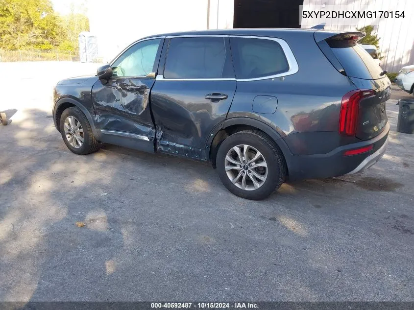 2021 Kia Telluride Lx VIN: 5XYP2DHCXMG170154 Lot: 40592487