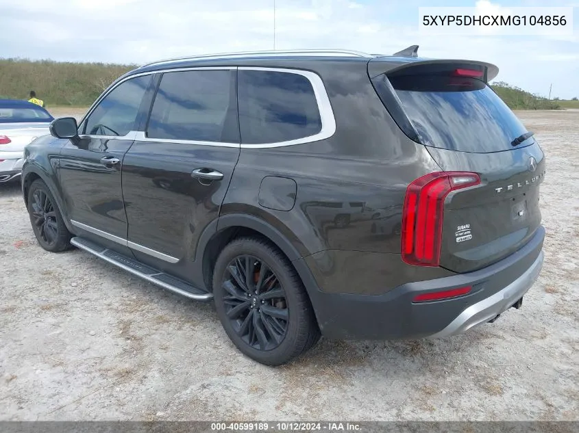 2021 Kia Telluride Sx VIN: 5XYP5DHCXMG104856 Lot: 40599189