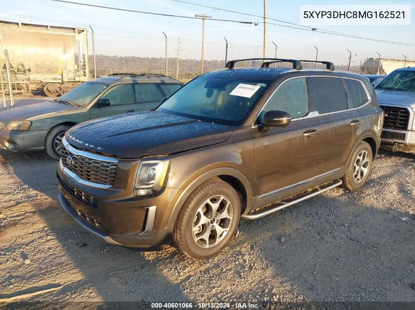 2021 Kia Telluride Ex VIN: 5XYP3DHC8MG162521 Lot: 40601066