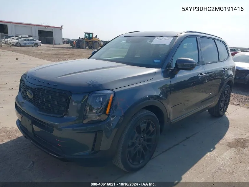 2021 Kia Telluride Ex VIN: 5XYP3DHC2MG191416 Lot: 40616021