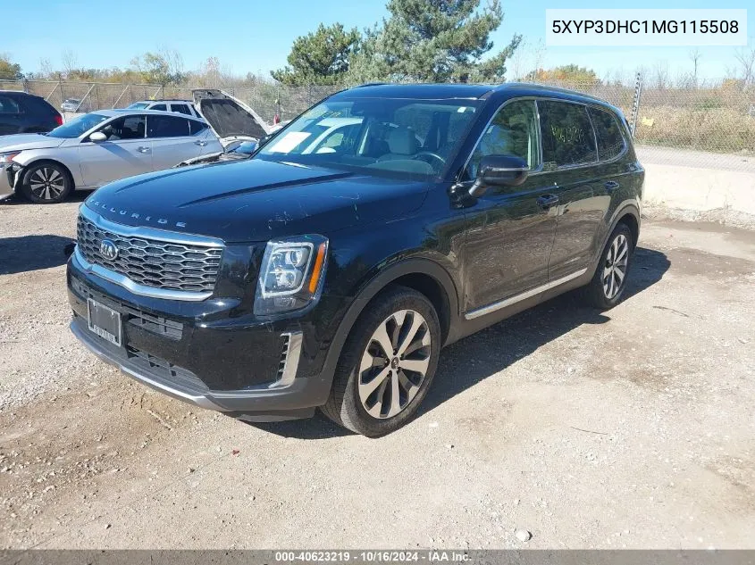 2021 Kia Telluride Ex VIN: 5XYP3DHC1MG115508 Lot: 40623219