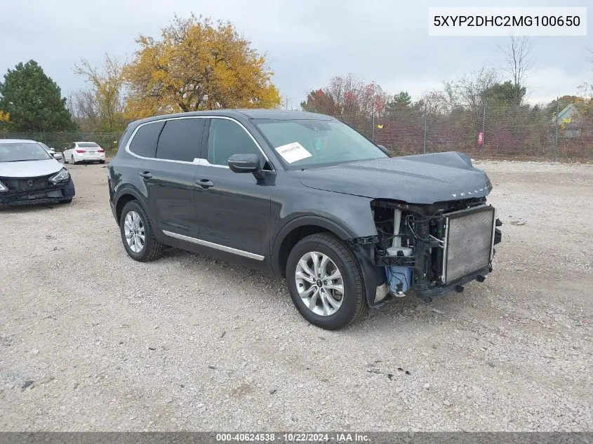 2021 Kia Telluride Lx VIN: 5XYP2DHC2MG100650 Lot: 40624538