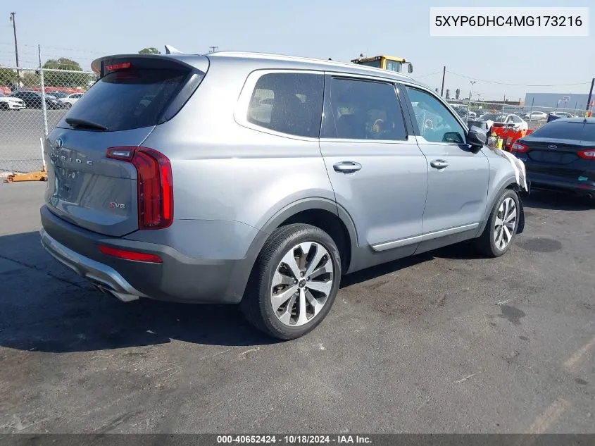 2021 Kia Telluride S VIN: 5XYP6DHC4MG173216 Lot: 40652424