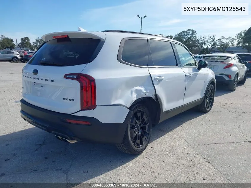 2021 Kia Telluride Sx VIN: 5XYP5DHC6MG125543 Lot: 40653369