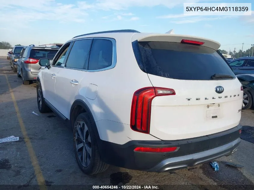 2021 Kia Telluride S VIN: 5XYP64HC4MG118359 Lot: 40654246