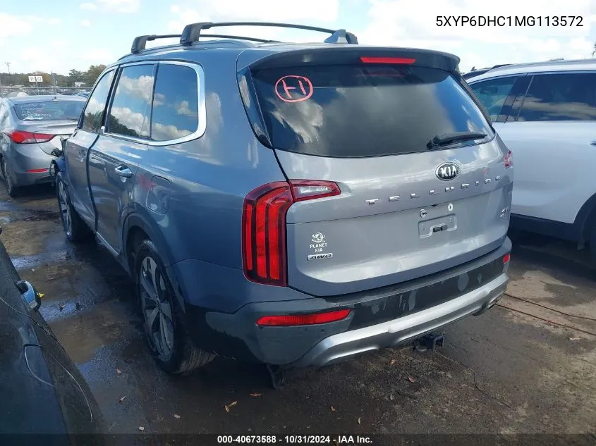 2021 Kia Telluride S VIN: 5XYP6DHC1MG113572 Lot: 40673588