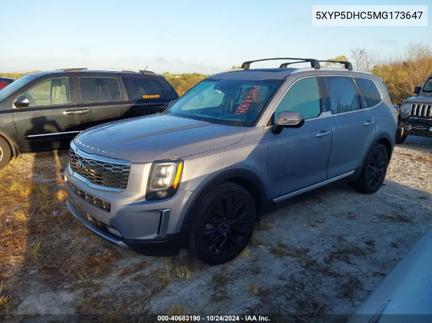 2021 Kia Telluride Sx VIN: 5XYP5DHC5MG173647 Lot: 40683190