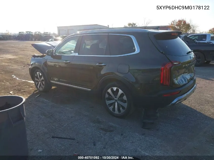 2021 Kia Telluride S VIN: 5XYP6DHC9MG178122 Lot: 40701092