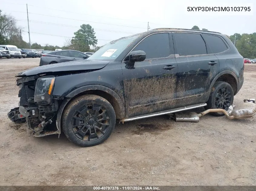 2021 Kia Telluride Ex VIN: 5XYP3DHC3MG103795 Lot: 40797376