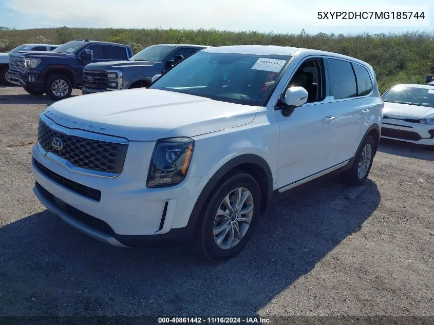 2021 Kia Telluride Lx VIN: 5XYP2DHC7MG185744 Lot: 40861442