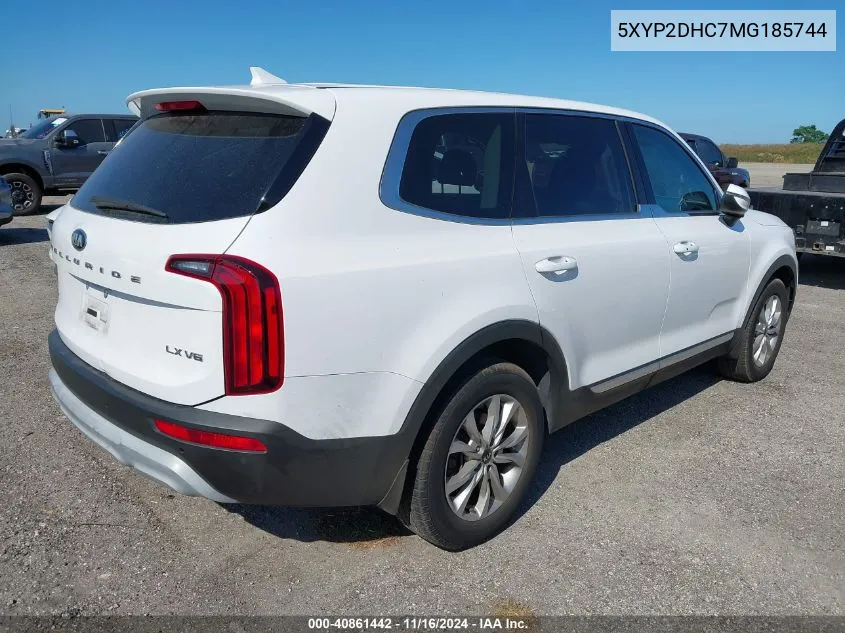 2021 Kia Telluride Lx VIN: 5XYP2DHC7MG185744 Lot: 40861442