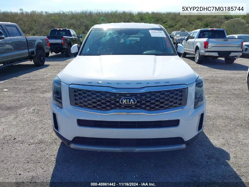 2021 Kia Telluride Lx VIN: 5XYP2DHC7MG185744 Lot: 40861442