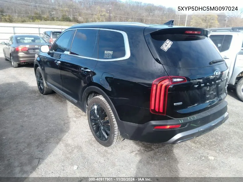 2021 Kia Telluride Sx VIN: 5XYP5DHC5MG097024 Lot: 40917901