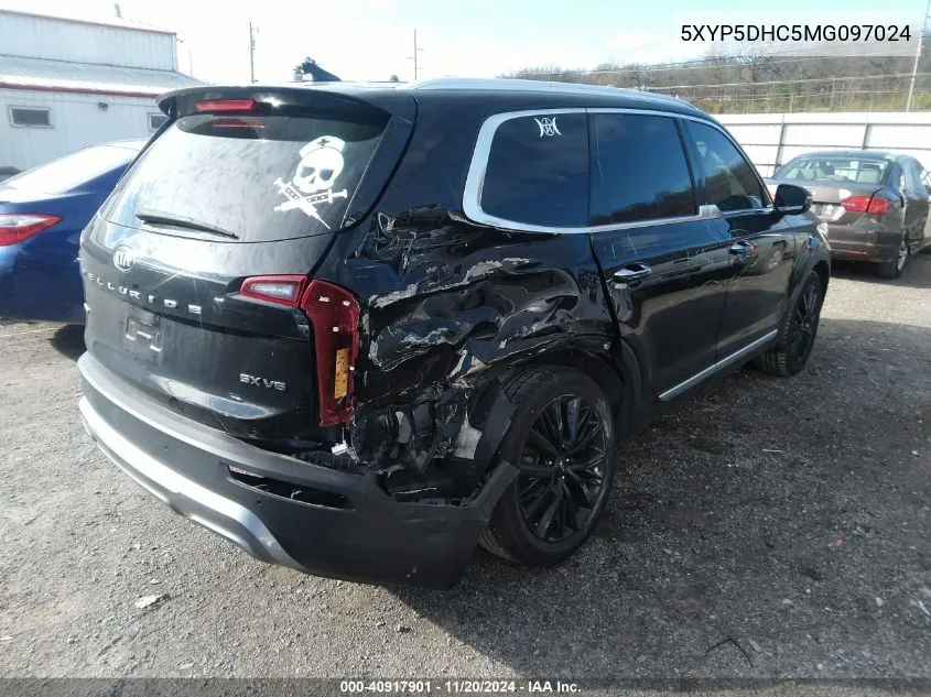 2021 Kia Telluride Sx VIN: 5XYP5DHC5MG097024 Lot: 40917901