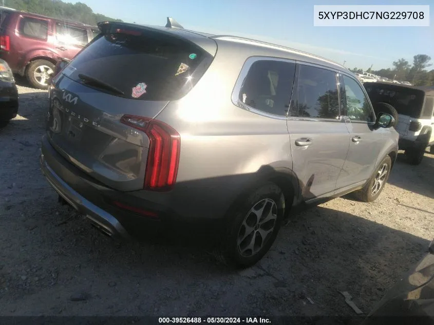 5XYP3DHC7NG229708 2022 Kia Telluride Ex