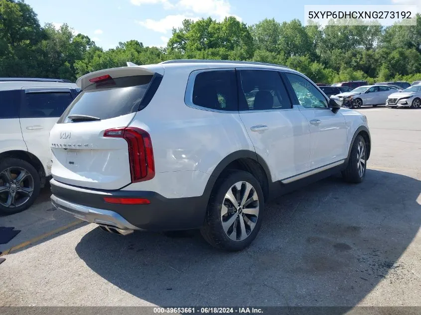 5XYP6DHCXNG273192 2022 Kia Telluride S